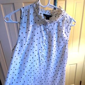 Jcrew top with ruffled neck line.